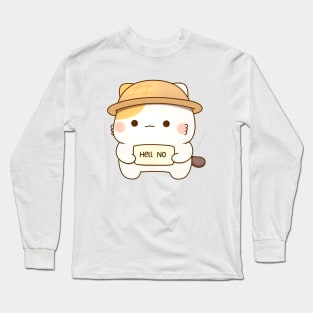 muffin cat hell no Long Sleeve T-Shirt